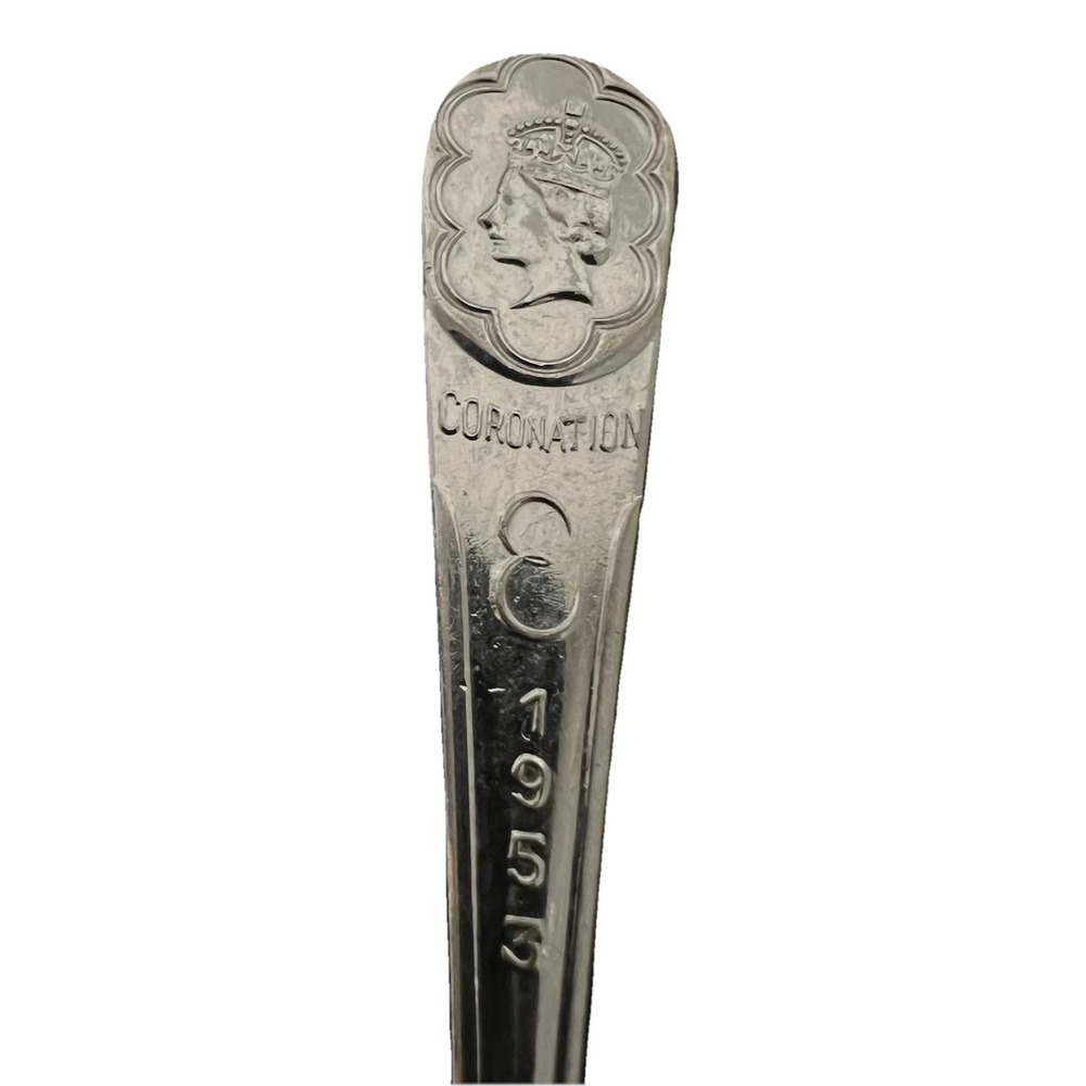 Queen Elizabeth Coronation Souvenir Spoon 1953 Glo-Hill Collect‎ Stainless Plate